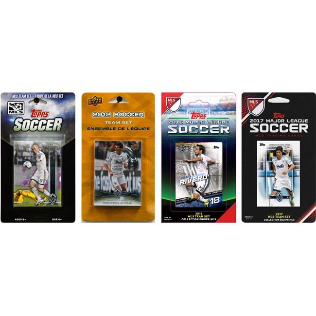 C & I Collectables WHITECAP417TS MLS Vancouver Whitecaps 4 Different Licensed Trading Card Team