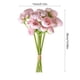 thumbnail image 3 of Ramo de flores artificiales para decoración del hogar | Arreglo floral realista de tela de seda | Blanco, amarillo, rosa | 38 cm / 15 pulgadas de alto | Perfecto para habitación, dormitorio, regalo, 3 of 6