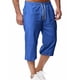 thumbnail image 1 of Pocket Chart Stand Style Casual Casual Cordón de Color Sólido de los Hombres Capris con Bolsillo Lateral para Verano Al Aire Libre, 1 of 9