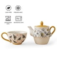 thumbnail image 2 of Taimei Teatime Tea Set for Adults, 15oz Teapot with Infuser and Cup Set, Ceramic Tea for One Set with Handpainted Bee and Floral Pattern, Loose Leaf Tea Maker Set, 2 of 7