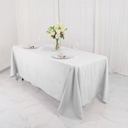 Balsa Circle 72x120 Polyester RECTANGULAR Tablecloth - Table Linens - White