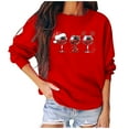 thumbnail image 1 of Sudaderas de Cuello Redondo de Navidad Para Mujer Top Suelto de Manga Larga Con Estampado de Moda Odeerbi  ODB210033, 1 of 4