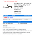 thumbnail image 2 of Upper Radiator Hose - Compatible with 2003 - 2006 Jaguar S-Type 4.2L V8 Naturally Aspirated 2004 2005, 2 of 2