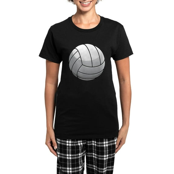 CafePress - Volleyball Gifts Pajamas - Women's Short Sleeve Print T-Shirt and Pants Dark Cotton Pajama Set