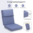 thumbnail image 3 of Aoodor 4-Piece Outdoor Chair Cushions 45 x 22 x 4 Inch Patio Furniture Seat Cushion - Dark Blue, 3 of 10