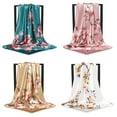 thumbnail image 4 of RIIQIICHY 35 Inch 4 PCS Women Head Scarf Hair Scarf Like Silk Scarf Bandana Satin Scarf for Sleeping Hair Wrapping at Night, 4 of 7