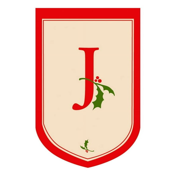 Flag,Applique,House Size Flag,Holiday Monogram J