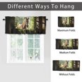 thumbnail image 6 of Rustic Farmhouse Horse Window Curtain Valances Farm Animal Vintage Wooden Barn Window Valance for Living Room Bedroom, Kitchen Valance Rod Pocket Window Curtain 54 by 18 in, 1 Panel, 6 of 6