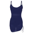 thumbnail image 6 of One Piece Swimsuit Women Twist Front Scoop Neck Tummy Control Ruched Bathing Suits Mesh Swim Dress Modest Swimwear, 6 of 7