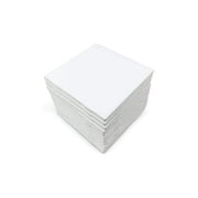Creative Hobbies 12 Pack of Glossy White Glazed Ceramic Tiles for Alcohol Ink Painting, Decorating, Arts & Crafts, 4.25 x 4.25 Inch Square, Ready-to-Paint Ceramics