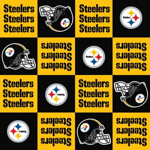 NFL Pittsburgh Steelers Fleece Fabric, per Yard - Walmart.com - Walmart.com