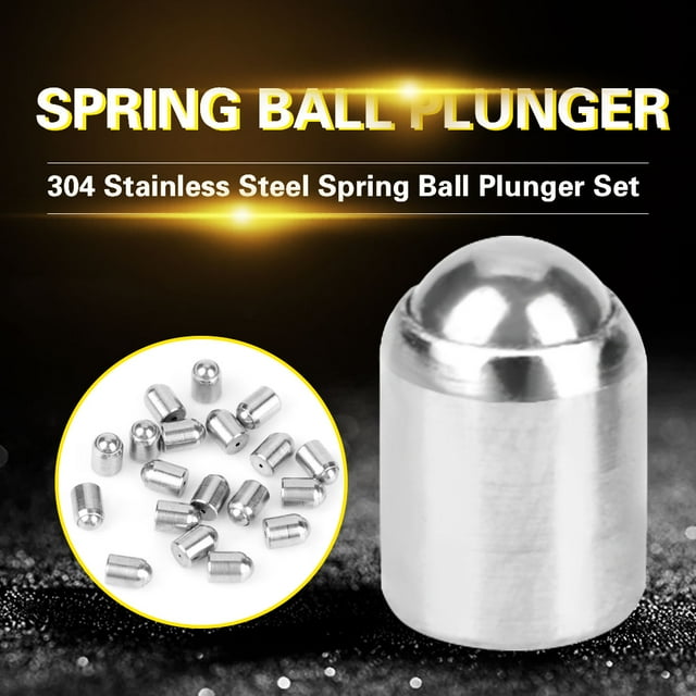 Ccdes Ensemble de Plongeurs à Billes, 20 Pcs Perles de Positionnement de Précision en Acier Inoxydable 304 Vis à Ressort Lisse, Vis à Plongeurs à Billes
