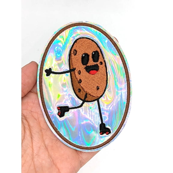 Holo Skate Potato Iron On Embroidered Patch