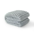 thumbnail image 2 of Soft Throw Blanket, 3D Ribbed Blanket Cozy,fluffy,plush Lightweight Throw Blankets for Bed, Sofa(Light Gray,59x79 Inch), 2 of 8