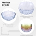 thumbnail image 3 of 4 Pcs Acrylic Serving Bowls Set, 9 in Colorful Striped Acrylic Salad Mixing Bowls, 62 oz Acrylic Bowls for Fruit Salad Snacks Popcorn Candy Vegetables, 3 of 6