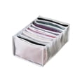 thumbnail image 4 of Clothes Organizer, Mesh Fabric Clothes Storage Organizer with Multiple Grids Foldable Drawer Divider Bag, Wardrobe Closet Storage Box for Daily Clothing Organization 12.6x6.7x4.7 Inch (1Pcs), 4 of 8