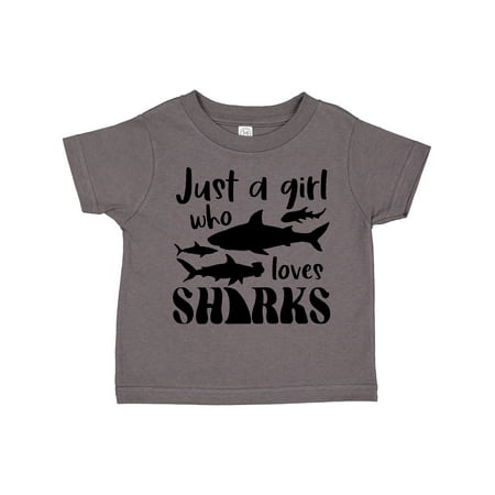 

Inktastic Just a Girl Who Loves Sharks Gift Toddler Toddler Girl T-Shirt