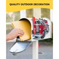 thumbnail image 5 of Mailbox Cover Cartoon Fire Truck Red Grey Car Mailbox Covers Magnetic Standard Size,Post Box Cover for Outdoor Garden Yard,Patriotic Firefighter Trucks on White Mailbox Wraps Mailbox Decals 21x18in, 5 of 6