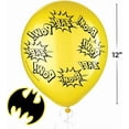 thumbnail image 3 of Batman Latex Balloon With Paper Add-ons | Yellow - 12" | Pack of 6, 3 of 5