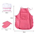 thumbnail image 5 of 11pcs Chef Set For Kids Kitchen Costume Role Play Kits Girls Apron Hat Friends Game, 5 of 5