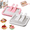 White + Pink, variant on Home Rolled Ice Cream Kit, Portable Instant Rolled Icecream Maker Machine Tray, DIY Freeze Dessert Board with 2 Scrapers, Stainless Steel Ice Cream Maker Tray for Fun Freezer Desserts(white)