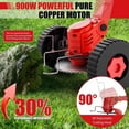 thumbnail image 6 of Cordless Lawn Trimmer Weed Wacker Lawn Mower Grass Edger with 2 Li-Ion Batteries Powered & 3 Cutting Blade Types, 6 of 10