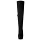 thumbnail image 3 of Botas de Tacón Alto de Bloque Sobre la Rodilla para Mujer Allegra K Negro 40, 3 of 8