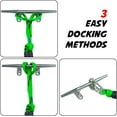thumbnail image 6 of ABCISI 4 Feet Bungee Dock Line, Mooring Rope with Stainless Steel Clip Accessories - 2-Pack, Built-in Snubber, Compatible with Kayak, Canoe, Pontoon, Power Boat, Jet Ski (Green&Black), 6 of 14
