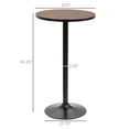 thumbnail image 3 of HOMCOM 41"H Rustic Industrial Elm Wood Top Bar Height Standing Pub Table, 3 of 10
