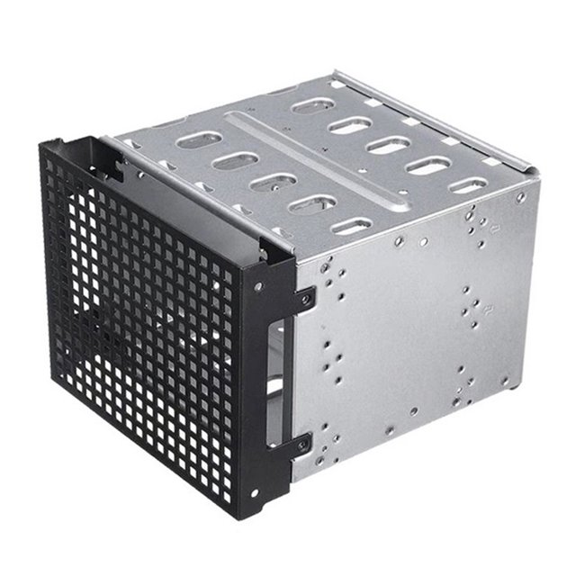 Estante de jaula de disco duro de acero inoxidable, bandeja de disco duro Caddy para accesorios de computadora