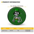 thumbnail image 5 of Yuyamidu Skull Spare Wheel Tire Cover St. Patrick's Day Spare Tire Covers Green Hat Wheel Cover Protector Keeps Dirt, Rain, and Sun Away from Your Spare Tire, 5 of 5