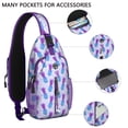 thumbnail image 2 of Crossbody Sling Backpack for Women Men Disco Low Poly Pineapple Pattern Shoulder Sling Crossbody Casual Chest Bag for Travel Sports Running Hiking, 2 of 6