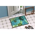 thumbnail image 2 of Carolines Treasures 8952MAT Abstract In Teal Flowers Indoor & Outdoor Mat- 18 x 27 in., 2 of 4