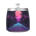 thumbnail image 7 of Yayeee Ashtray with Lid for Cigarette Smokeless Stainless Steel Home Ash Holder, Night Neon Road, 7 of 7