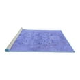 thumbnail image 2 of Ahgly Company Machine Washable Indoor Square Oriental Blue Traditional Area Rugs, 8' Square, 2 of 4