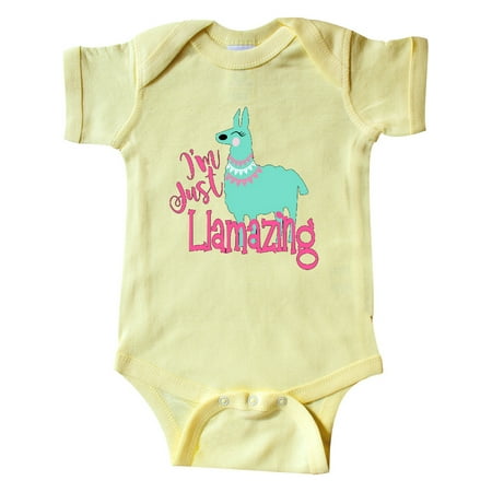 

Inktastic I m Just Llamazing Cute Llama Gift Baby Boy or Baby Girl Bodysuit