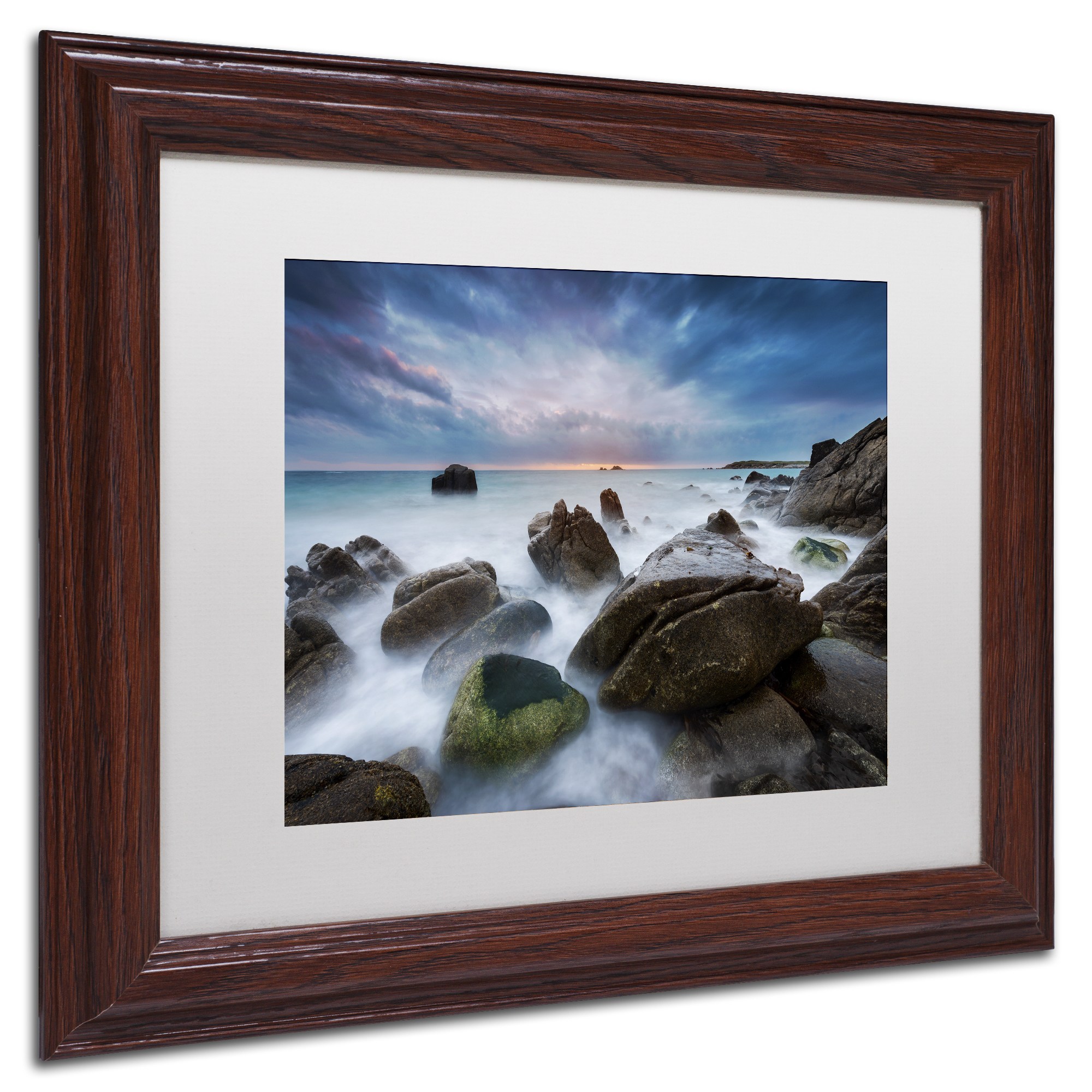 Trademark Fine Art "The Ocean Dream" Canvas Art by Mathieu Rivrin, White Matte, Wood Frame