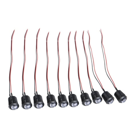 

10pcs 12V 10mm Pre wired Constant LED Light Emitting Diode Ultra Bright Water Clear Bulbs (#05)