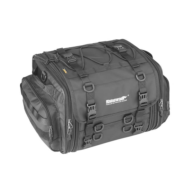 Riwcyla Expandable Motorcycle Rearseat Bag Large Capacity Motorcycle Bag Universal Motorcycle Riding Rear Bag Motorcycle Tools Storage Rearseat Bag