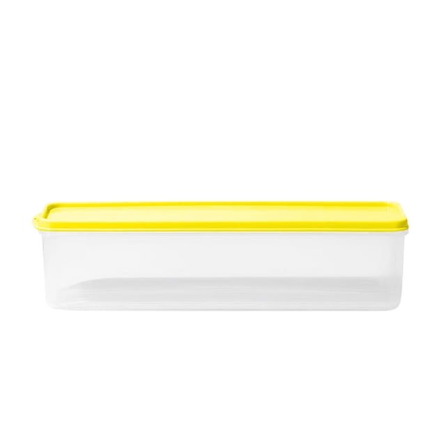 Contenedores de almacenamiento Boovnll con tapa, 11.6 x 3 x 2.8 pulgadas, transparentes, aptos para alimentos, para refrigerador, frutas y verduras, para mantener la frescura en la cocina.