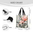 thumbnail image 3 of Fuzoiu Tropical With Flamingos Print Durable Tote Bag,Shoulder Bag with Zipper Closure,Casual Tote's Handbag,for Daily Use, Shopping, School, Work, 3 of 7
