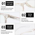 thumbnail image 4 of KOOSUFA Blue Light Blocking Reading Glasses +1.5 Round Women Men Light Weight Eyewear Reader Eyeglasses with Spring Hinge Transparent light brown, 4 of 7