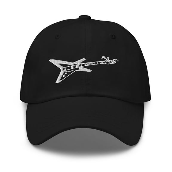 Electric Guitar Dad Hat (Black)