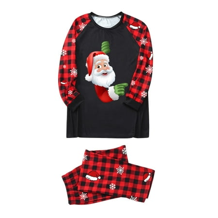 

Aompmsdx Parent Child Man Dad Outfit Merry Christmas Letter Plaid Print Holiday Home Parent Child Plaid Long Sleeved Trousers Pajama Setfamily Christmas Pajamas