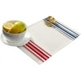 thumbnail image 2 of Ensemble de 4 Napperons Antidérapants à Rayures Rouges et Bleues pour Cuisine, Table à Manger, Fêtes de Patio, Graphiques Simples 13"x19 Pouces Lavables en Coton Lin Durable, 2 of 6