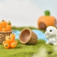 thumbnail image 3 of Farfi Rabbit Figurines Fine Workmanship Lovely Plastic Miniature Rabbit Figurines Cake Toppers for Bonsai Decor (Type 4), 3 of 13