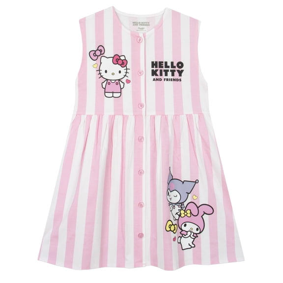 Hello Kitty Sleeveless Dress With Kuromi And My Melody 4-14