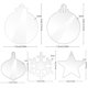 thumbnail image 4 of Farfi 10 Uds. Colgante navideño decorativo festivo Mini acrílico transparente Diy colgante para árbol de Navidad para el hogar, 4 of 5