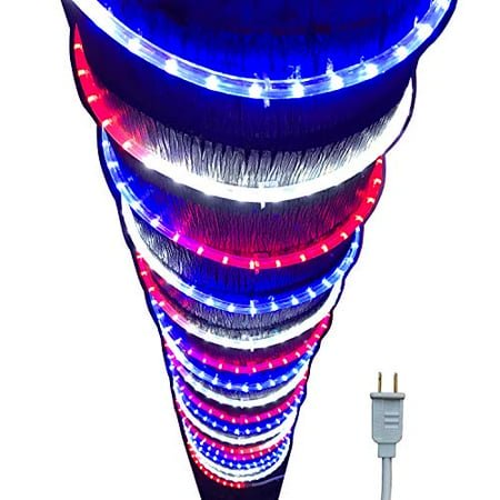 Russell Decor Patriot Independence Day LED 400-30 Rope Lights Blue Red White (30)
