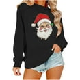 thumbnail image 5 of Fewfanhot Women's Sweatshirts Vintage Christmas Linend Sweaters Crewneck Oversized Long Sleeve Tops, 5 of 10